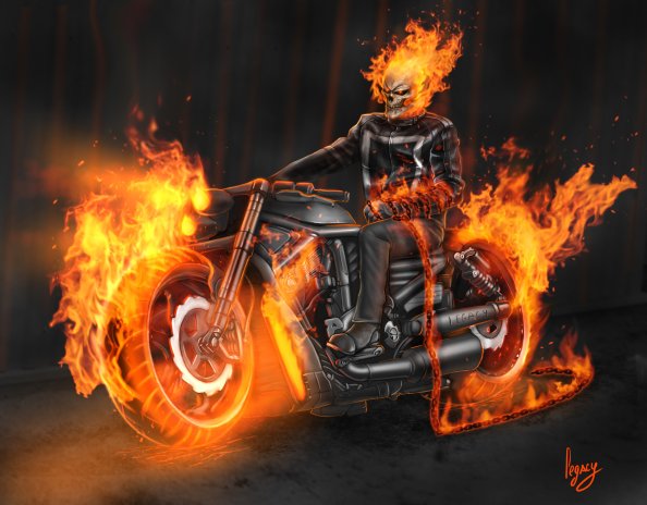 Ghost Rider In Bike