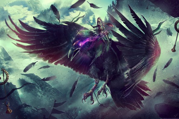 World Of Warcraft Raven Fantasy 4k