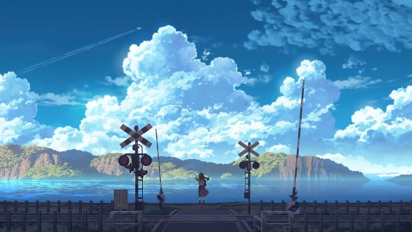 Anime Girl Train Station