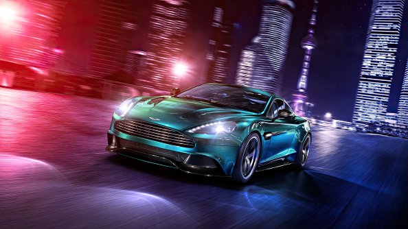 AstonMartin Vanquish City Reflections 4k