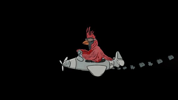 Bird On Plane Dark Minimal 5k