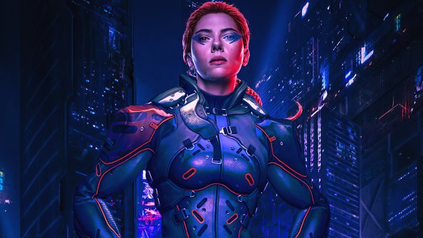 Black Widow Cyberpunk 4k