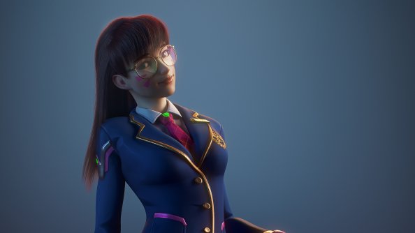 Dva Overwatch School Girl 4k
