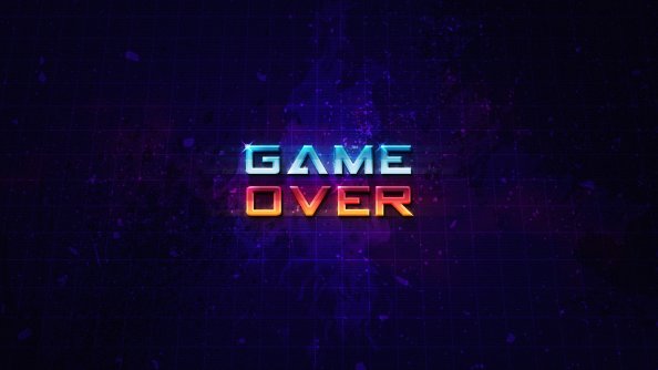 Game Over Typography Art 4k