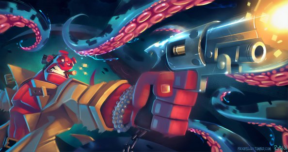 Hellboy Cartoonic Art 4k