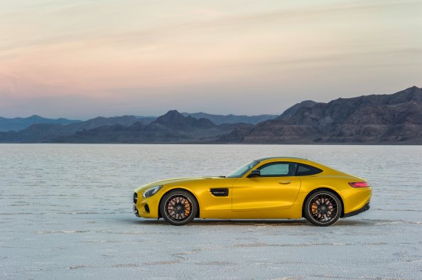 Yellow Mercedes Benz Amg GT 8k