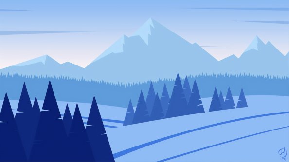 Minimalist Mountains Snow 4k
