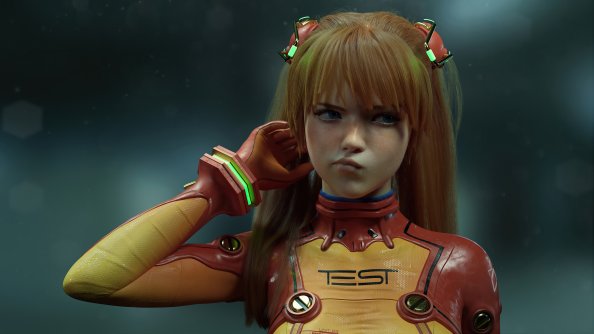 Neon Genesis Evangelion Asuka Langley Character 3d Art