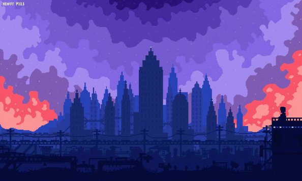 High Skies Pixel Art 4k