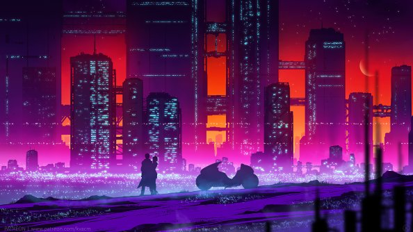 Romantic Date Scifi Retrowave 4k