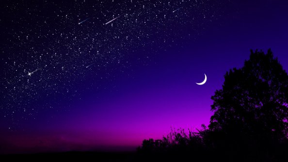 Beautiful Blue Purple Sky 4k