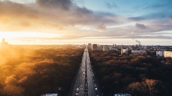 Beautiful City Sunset Evening