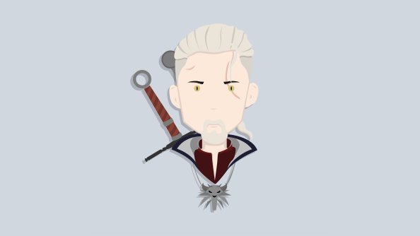 Geralt Of Rivia Witcher Minimalism 4k