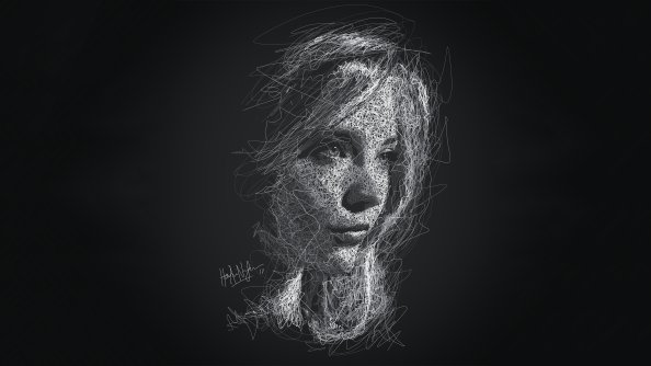 Natalie Dormer Scribble Artwork 4k