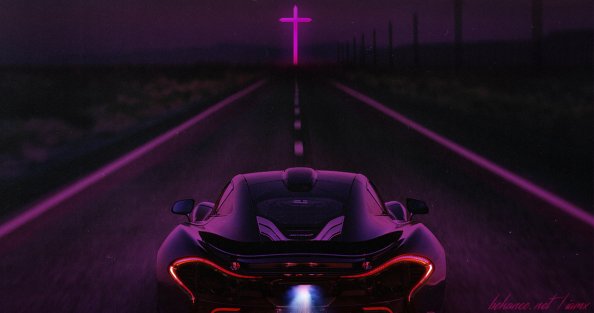 McLaren 80s Neon Artwork