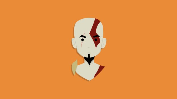 Kratos God Of War Minimalist 4k