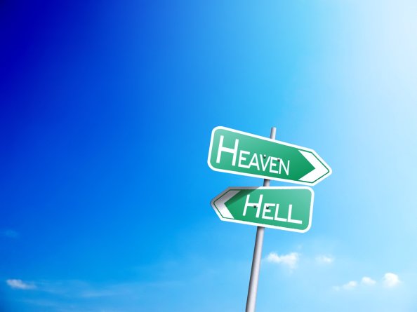 Heaven Or Hell Sign Board
