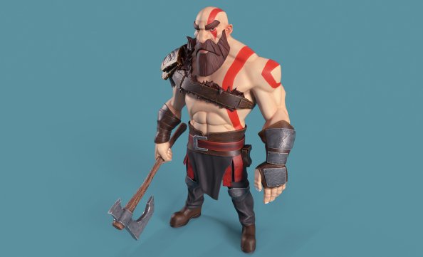 Kratos God Of War Digital Art