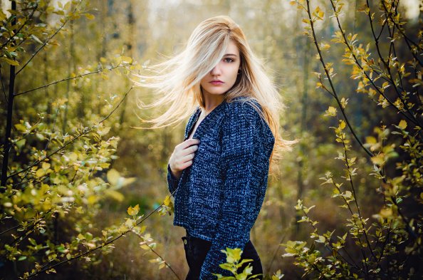 Blonde Beautiful Girl Hair On Face 4k