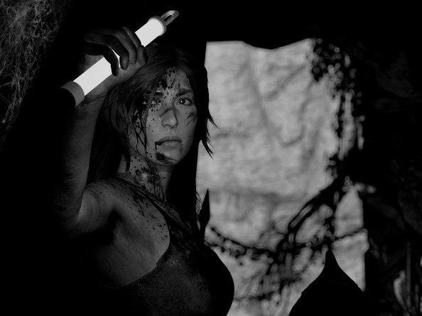 Rise Of The Tomb Raider Monochrome 4k