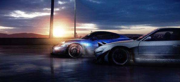 Porsche Cayman GT4 X Nissan 180SX 4k