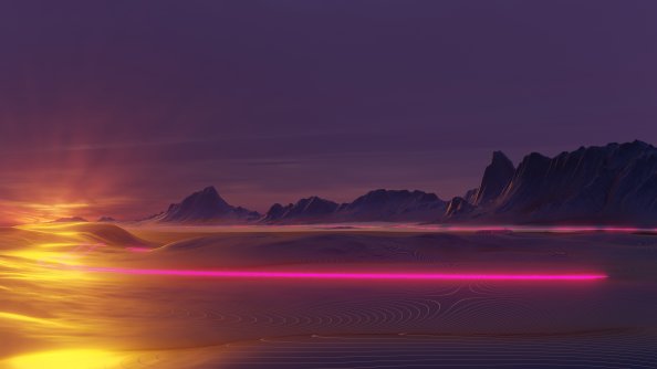 Neon Glow Outrun Synthwave 4k