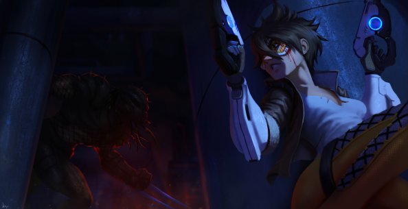 Tracer Overwatch Vs Preadtor Fanart