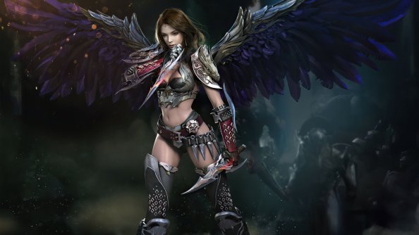 Warrior Dark Angel Art 5k
