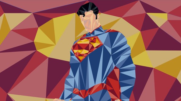 Superman Low Poly Art