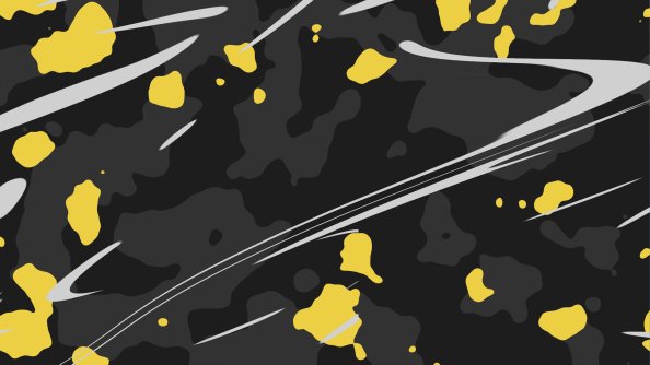 Yellow Color Splash Black Abstract 8k