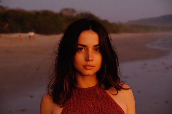 Ana De Armas Beach 4k