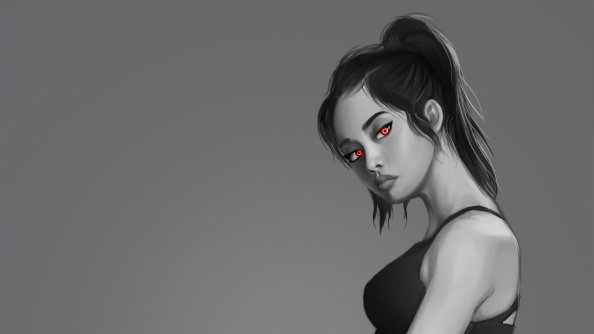 Monochrome Gorgeous Girl