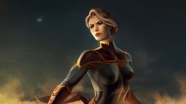 Captain Marvel Women 4k