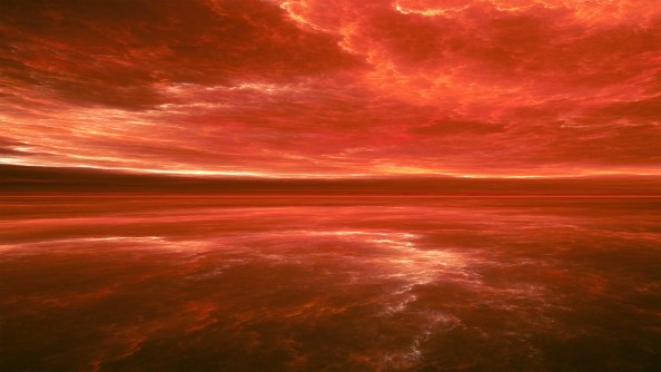 Red Sky Horizon Clouds