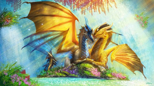 Dragon Couple Paradise 4k