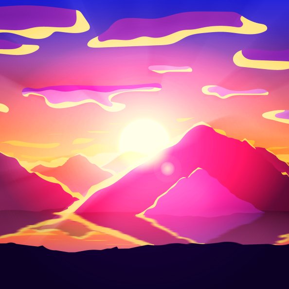 Mountains Valley Minimalist 4k