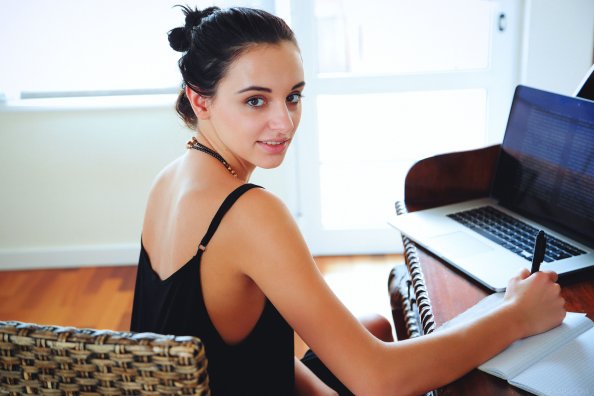 Cute Girl Posing Looking At Viewer