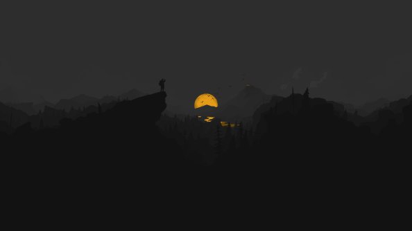 Firewatch Dark Minimal 5k
