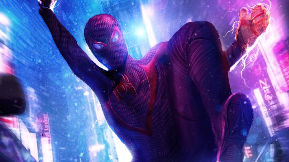 Spider Man Miles Neon