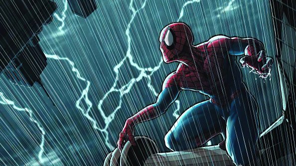 Spider Man In Rain