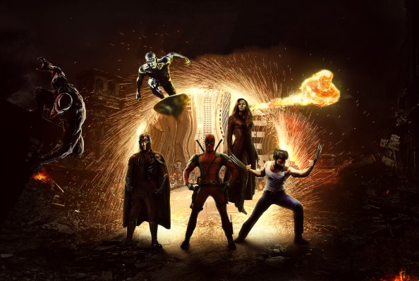 Art Marvel Heroes 4k