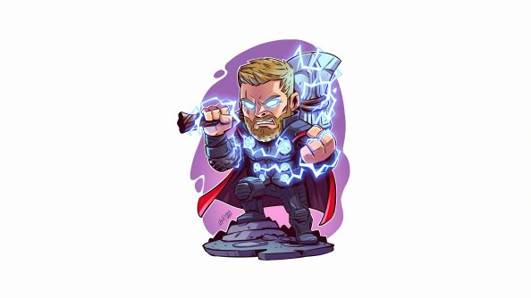 Thor With Hammer Minimal 5k