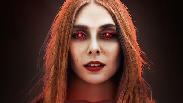 Wanda Vision Glowing Eyes 4k