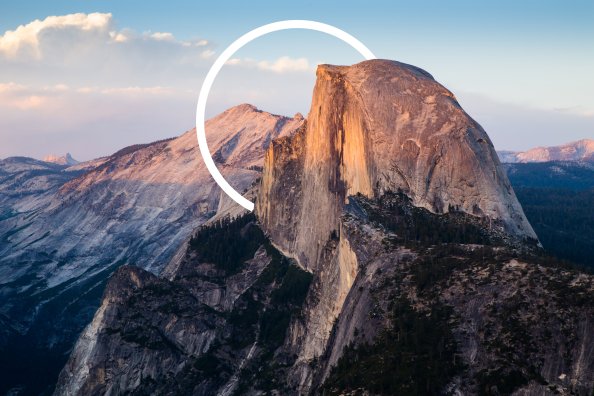 Abstract Mountains Circle