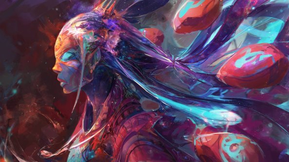 Colorful Girl Art