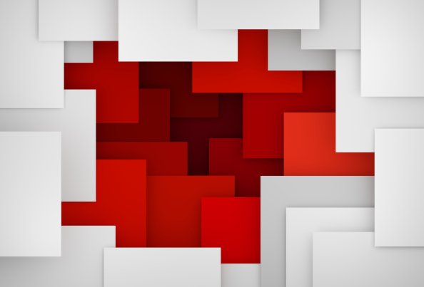 Artistic Geometry Red White