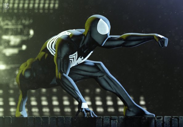 Black Spiderman Art