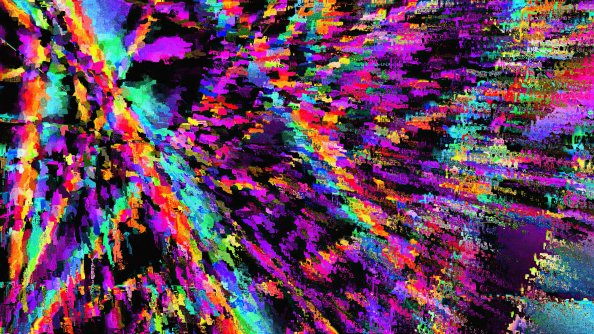 Purple Glitch Art Abstract 4k