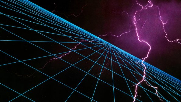 Grid Light Abstract 4k