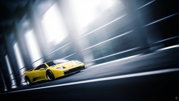 Lamborghini Diablo In Motion